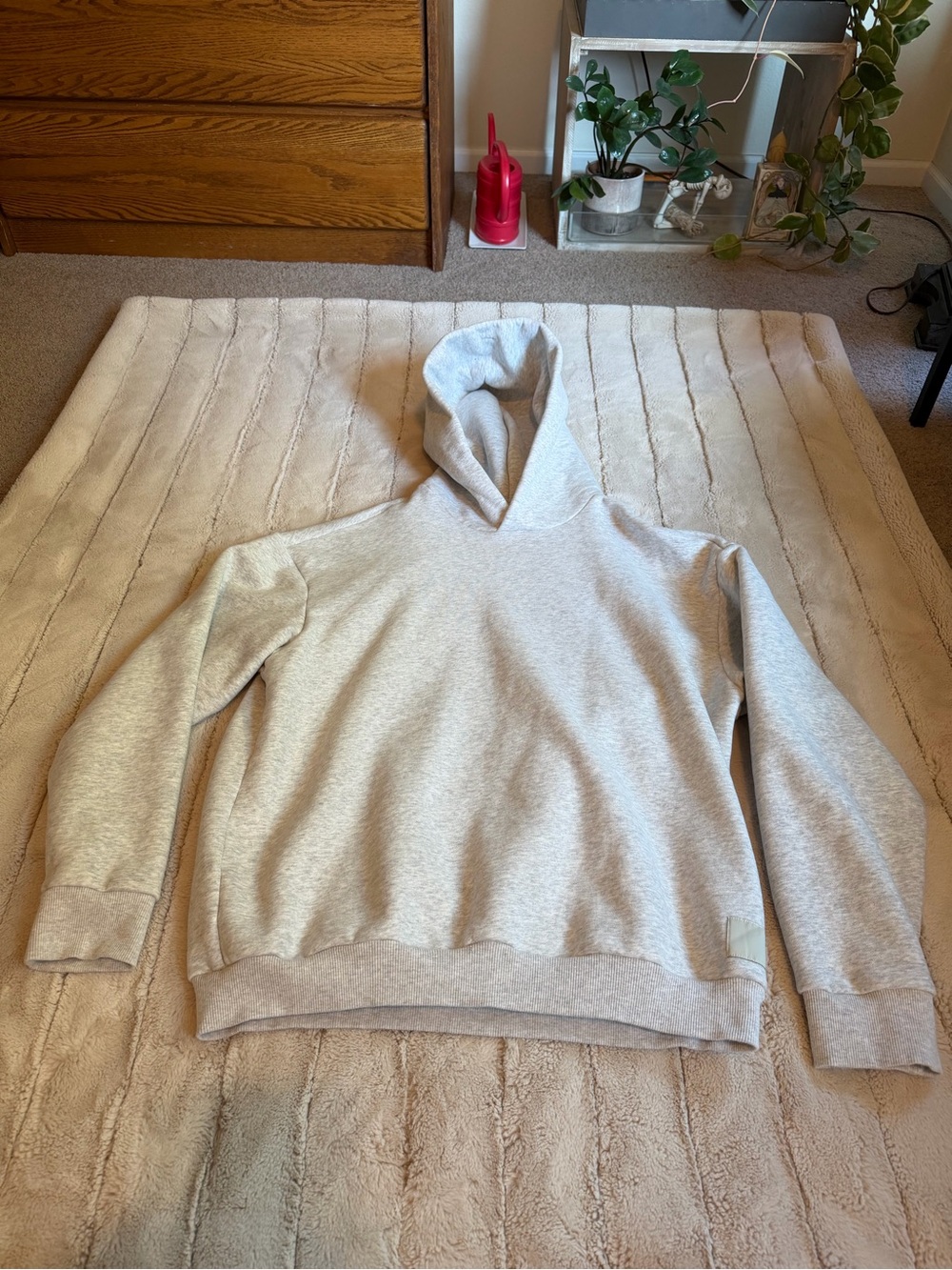 Vuori Restore Oversized Hoodie, Light Heather Grey, Size Medium